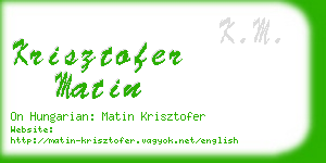 krisztofer matin business card